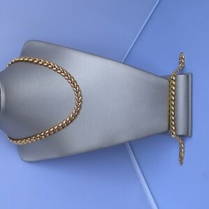 Vintage Monet Gold Plated Necklace & Bracelet Set